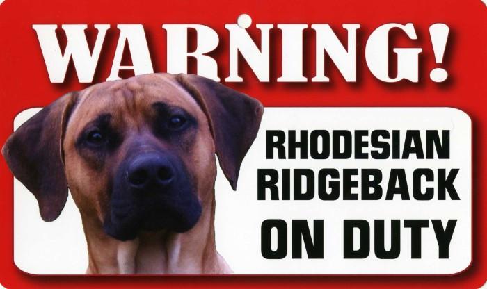 DS070 Rhodesian Ridgeback Pet Sign