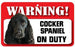 DS073 Cocker Spaniel Pet Sign