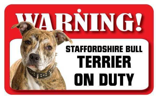 DS075 Staffordshire Bull Terrier Pet Sign