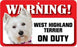 DS079 West Highland Terrier Pet Sign