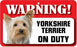 DS081 Yorkshire Terrier Pet Sign