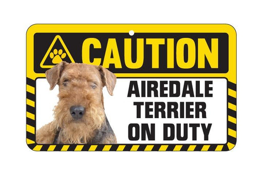 Airedale Terrier Caution  Sign