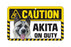 Akita Caution  Sign