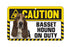 Basset Hound Caution  Sign
