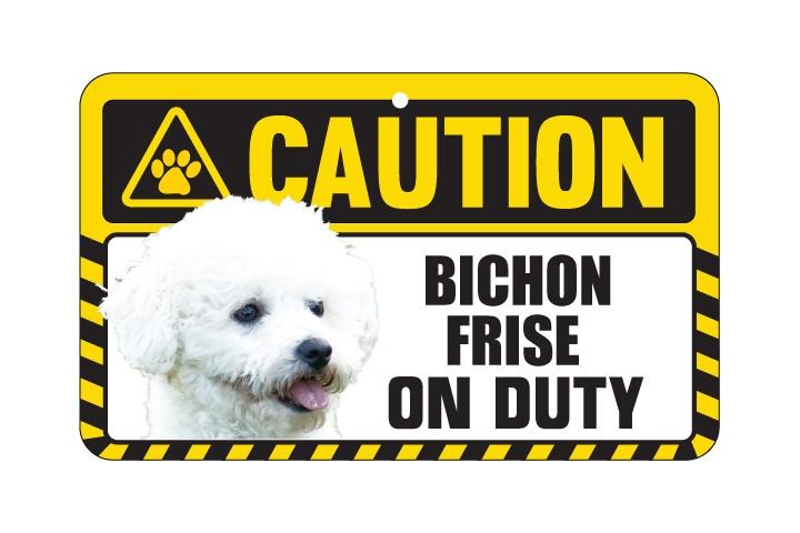 Bichon Frise Caution  Sign