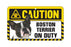 Boston Terrier Caution  Sign