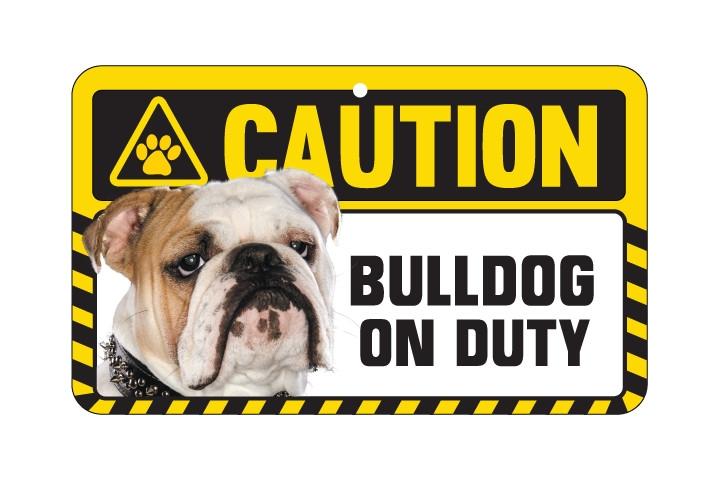 Bulldog Caution  Sign