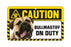 Bullmastiff Caution  Sign