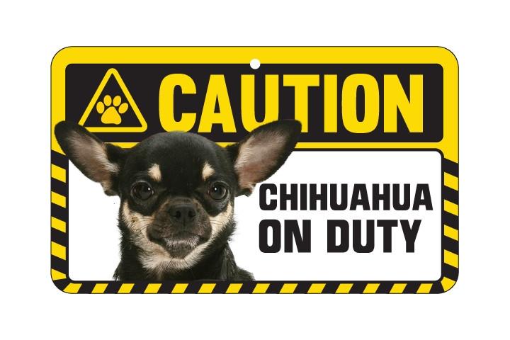 Chihuahua Multi Coloured Caution Sign
