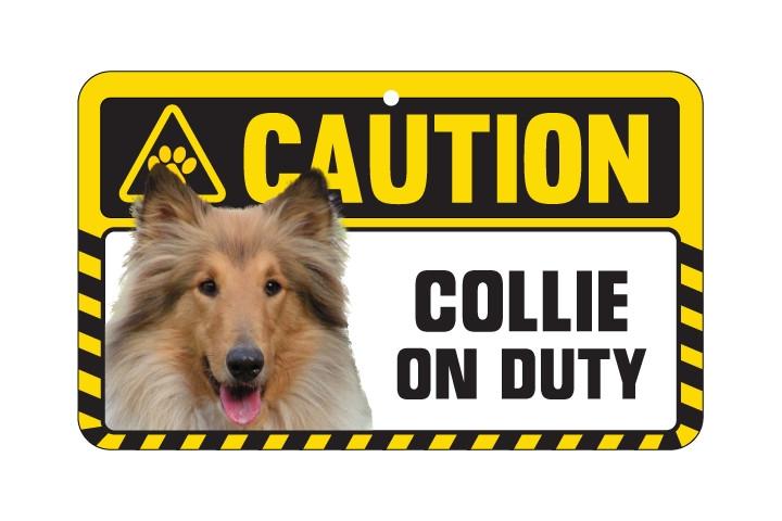 Collie (Rough) Caution Sign