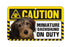 Dachshund Wire Caution Sign