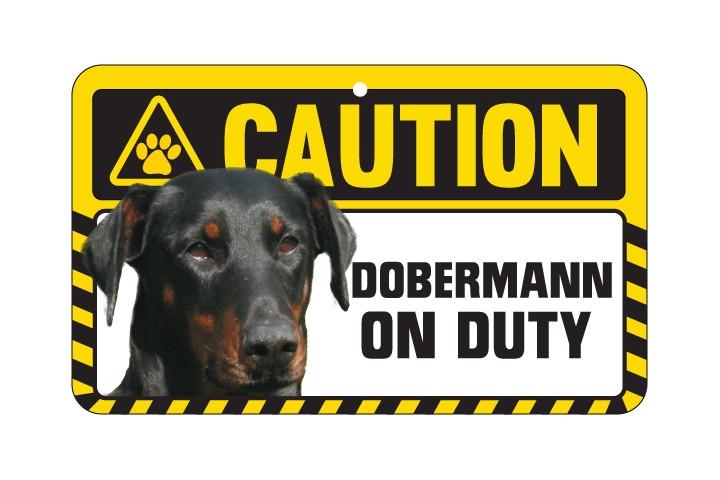 Dobermann  Caution Sign