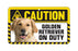 Golden Retriever Caution Sign