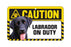 Labrador Black Caution Sign