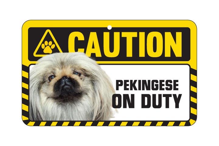 Pekingese Caution Sign