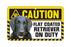 Retriever (Flat Coated)  Caution Sign
