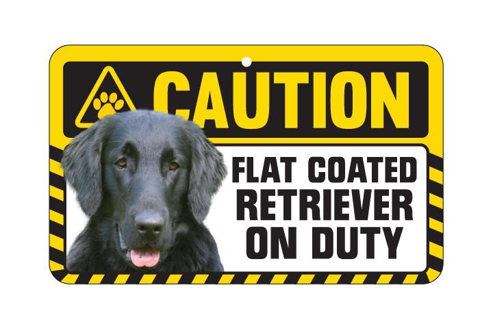 Retriever (Flat Coated)  Caution Sign