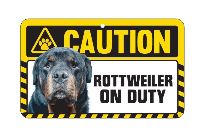 Rottweiler Caution Sign