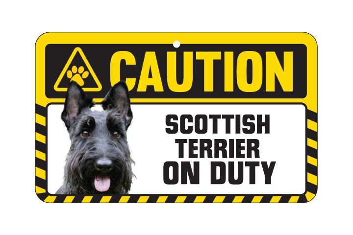 Scottish Terrier Caution Sign