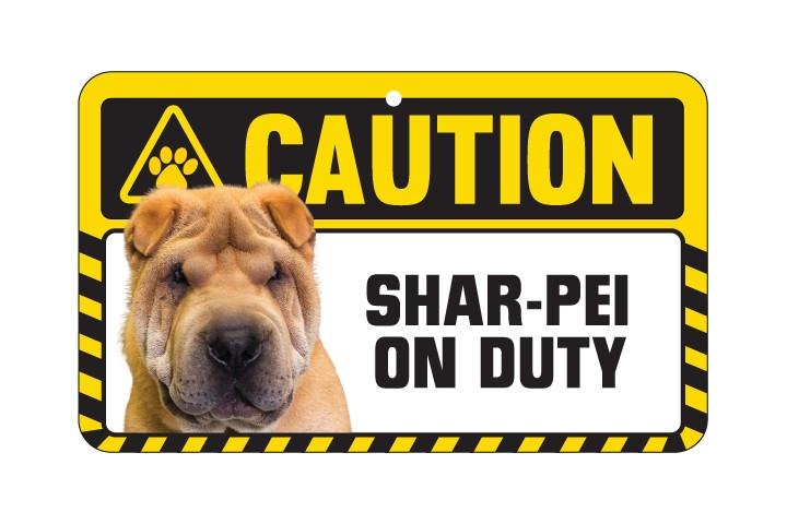 Shar Pei  Caution Sign