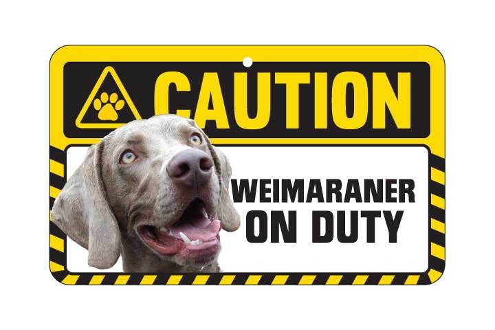 Weimaraner Caution Sign