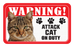 Tabby Warning (Paw Print Design)
