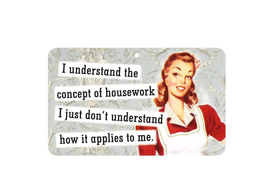 FN035 Fun Sign - I Understand The Concept Of Housework 