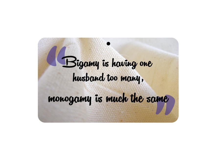 FN074 Fun Sign - Bigamy/Monogamy