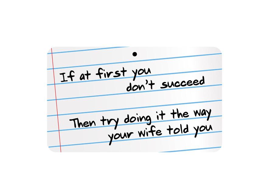 FN078 Fun Sign - If At First You Don&#039;t Succeed