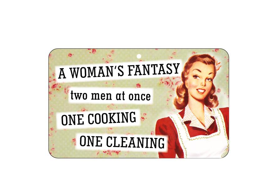 FN084 Fun Sign - A Woman&#039;s Fantasy: Two Men At Once