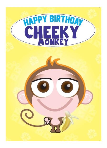 Birthday Card - Cheeky Monkey