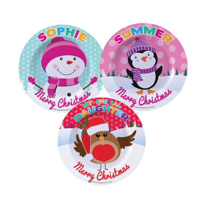 Christmas Dinner Plate - Girls Names
