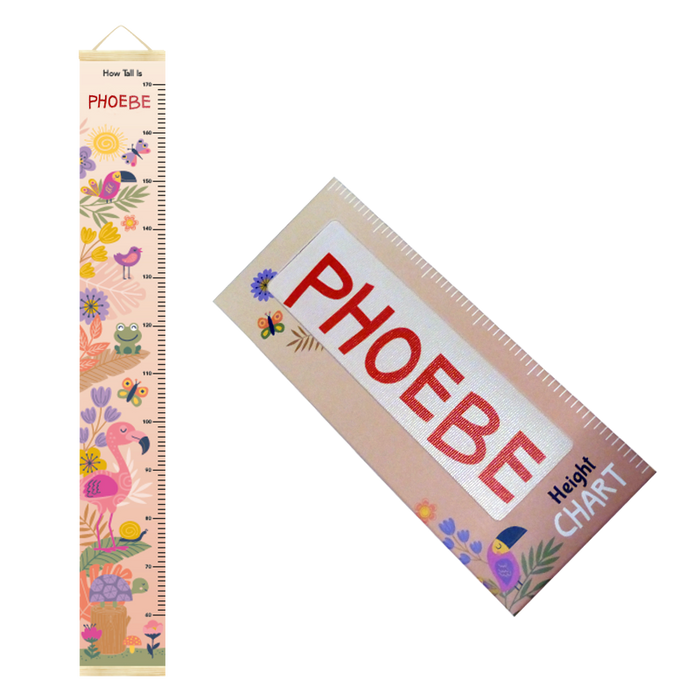Canvas Height Charts with boys' and girls' names - 60cm - 170cm