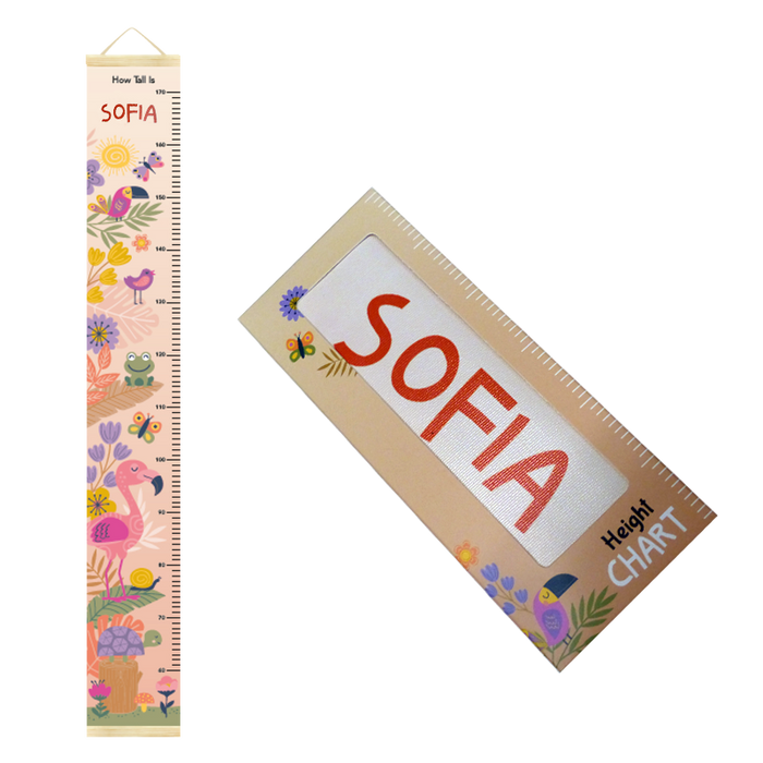 Canvas Height Charts with boys' and girls' names - 60cm - 170cm