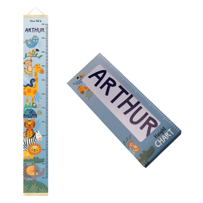 Canvas Height Charts with boys' and girls' names - 60cm - 170cm