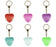Diamond Heart Keyrings - Blank - 6 Colours