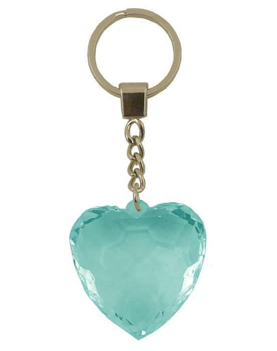 Diamond Heart Keyrings - Blank - Blue