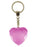 Diamond Heart Keyrings - Blank - Pink