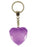 Diamond Heart Keyrings - Blank - Purple