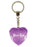 Mums Keys Diamond Heart Keyring - Purple
