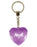 Abigail Diamond Heart Keyring - Purple
