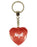 Abigail Diamond Heart Keyring - Red
