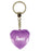 Aimee Diamond Heart Keyring - Purple