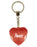Aimee Diamond Heart Keyring - Red