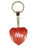 Alice Diamond Heart Keyring - Red