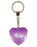 Alisha Diamond Heart Keyring - Purple