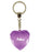 Amber Diamond Heart Keyring - Purple