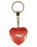 Amber Diamond Heart Keyring - Red