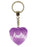 Amelia Diamond Heart Keyring - Purple