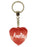 Amelia Diamond Heart Keyring - Red
